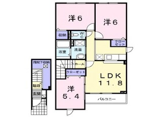 エスポアールＢの物件間取画像